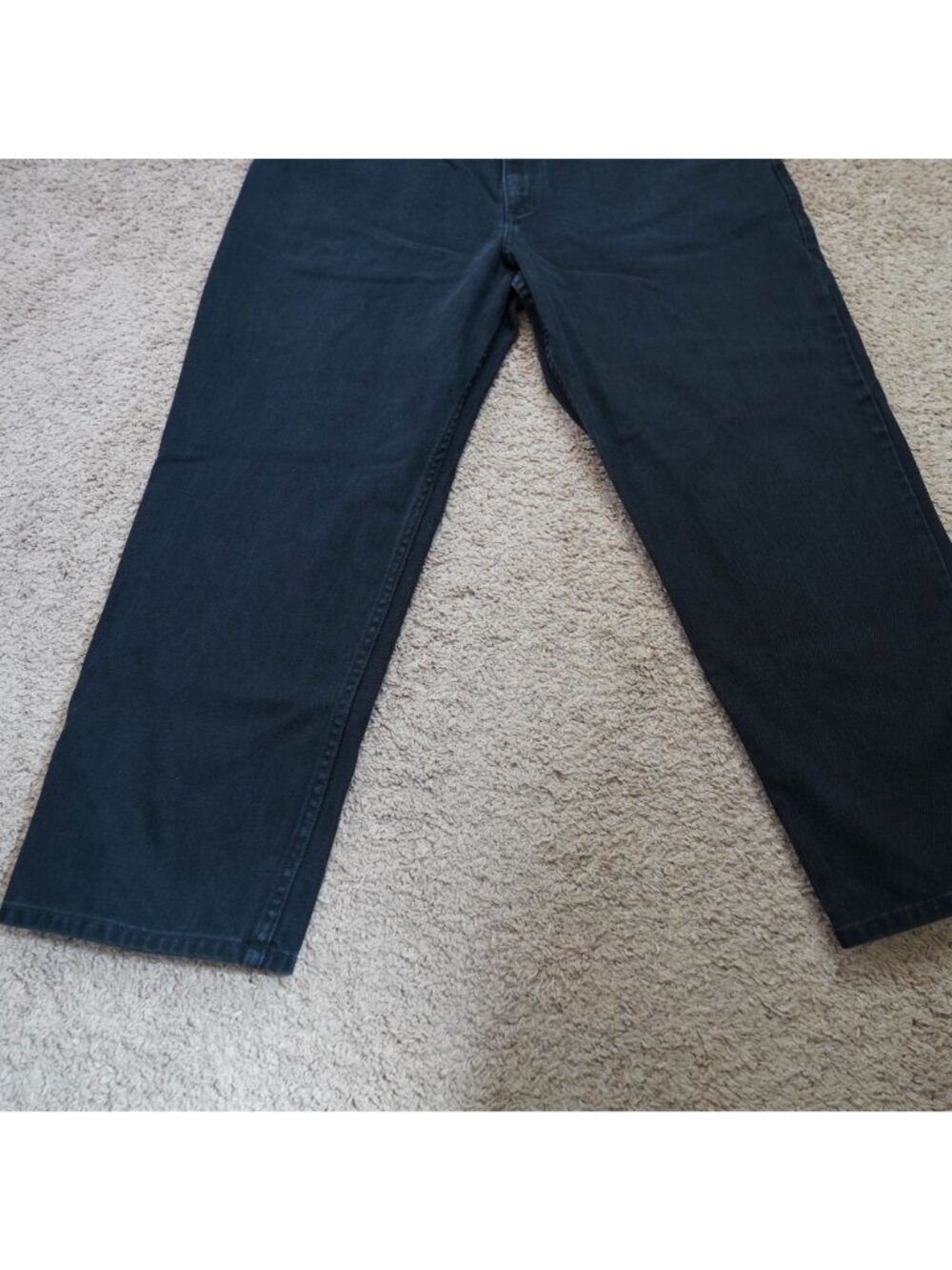 LL Bean Comfort Waist Jeans Mens Tag 42x29 Act 40x28 Black Straight Leg Denim - Picture 8 of 10